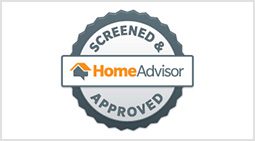 A home advisor seal that says screened and approved.