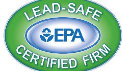 A green and white logo that says lead safe certified firm.